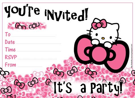printable  kitty invitations printable templates