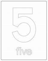 Number Coloring Pages Printable Numbers Five Print Popular Coloringhome Printables Clip Library Clipart Kids Circle sketch template