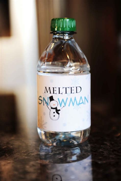 melted snowman water bottle printable allcrafts  crafts update