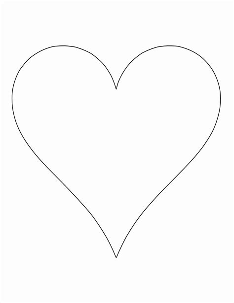 extra large heart template printable   template