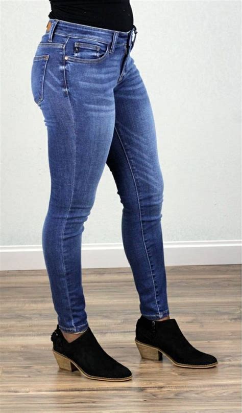 judy blue mid rise skinny jeans etsy