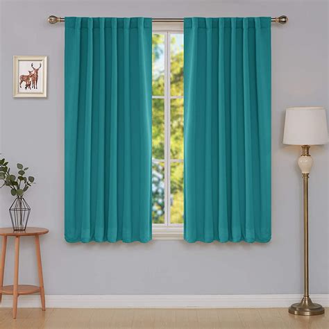 deconovo solid  tab  rod pocket curtains thermal insulated