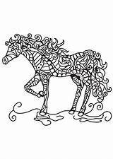 Paarden Mozaiek Coloring Cavallo Kleurplaat Malvorlage Pferd Paard Kleurplaten Pferden Mosaik Caballo Horses Disegni Stemmen sketch template