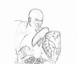 Kratos Coloring Pages Getcolorings sketch template
