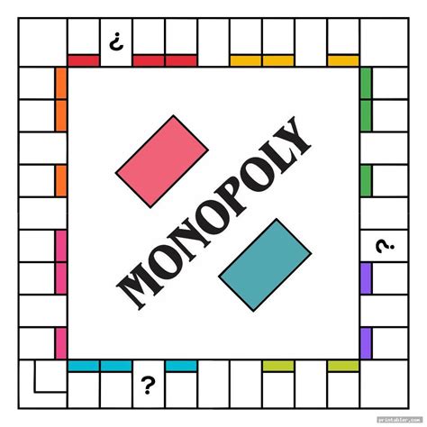blank printable monopoly board game board game template printable