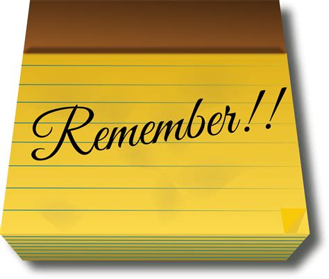 note clipart  remember note  remember transparent