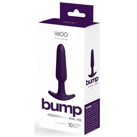 vedo bump rechargeable anal vibe deep purple sex toys