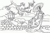 Coloring China Princess Pages Colorkid Tale Fairy Print sketch template