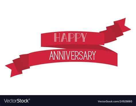 happy anniversary isolated icon royalty  vector image