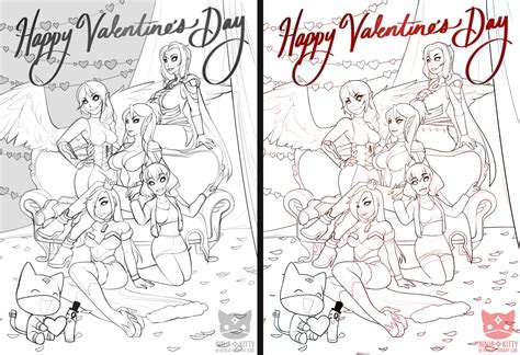 sketch commission happy valentine s day by ninjakitty hentai foundry