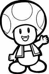 Toad Mario Coloring Pages Willpower Printable Getcolorings Toadette Color sketch template