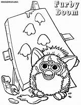 Coloring Furby sketch template