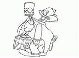 Bartman Krusty Wip Simpsons Uniquecoloringpages sketch template