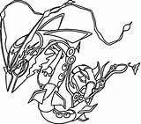 Mega Pokemon Rayquaza Coloring Pages Evolved Pokémon Drawing Kids Morningkids Bild sketch template