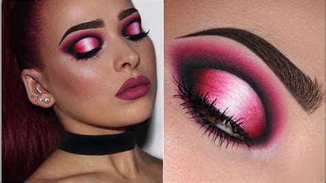 Black Pink And White Ombré Halo Eye Makeup Tutorial Youtube