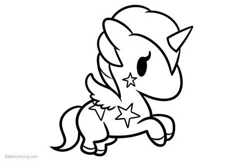 unicorn anime coloring pages