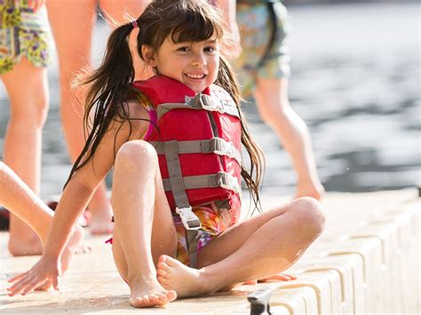 teenage girls summer camp swim