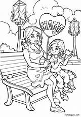 Maman Personnages Coloring Coloriages sketch template