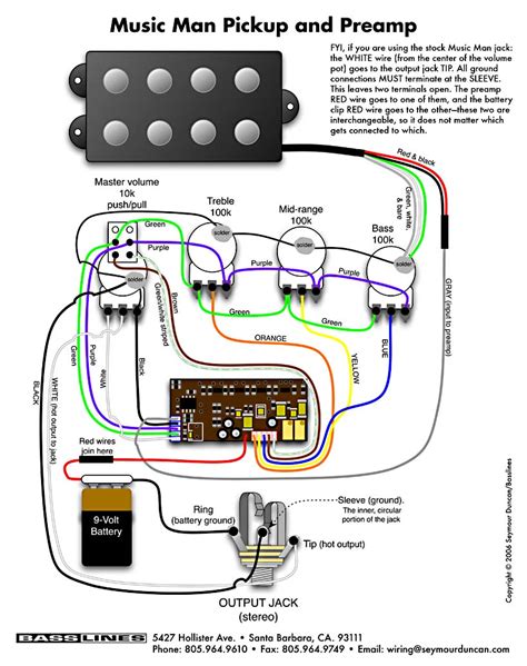 bass pickup wiring diagram