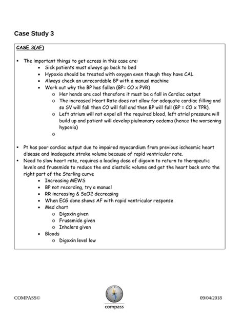 nursing case study template