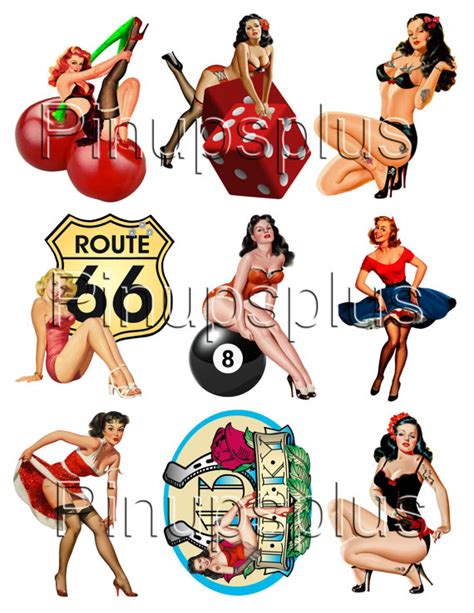 rockabilly retro pinup waterslide decals 9 great tattoo style