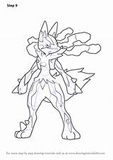 Pokemon Lucario Mega Draw Drawing Step Coloring Pages Drawings Cards Pencil Pikachu Tutorial Sheets Tutorials Drawingtutorials101 Getdrawings Learn Sketch Anime sketch template