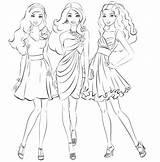 Coloring Pages Barbie Dress Getcolorings sketch template