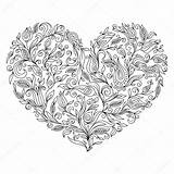 Cuore Kolorowanki Serce Valentino Impressionante Zentangle Kwiat Ulteriori Grafika sketch template