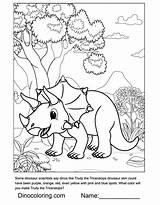 Triceratops Trudy sketch template