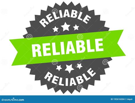 reliable sign reliable  isolated ribbon label stock vector
