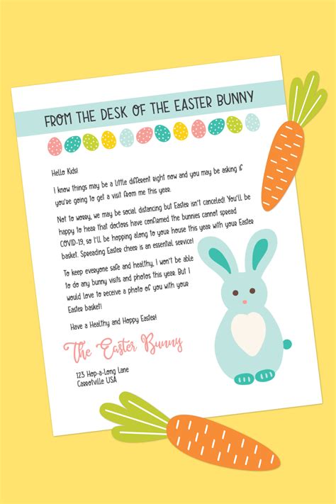 printable easter bunny letter fun activity  kids  printable