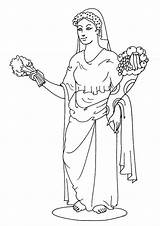 Coloring Greek Goddess Pages Hera Artemis Goddesses Printable Hephaestus Persephone Athena Demeter Drawing Aphrodite Gods Mythology Clipart God Popular Adult sketch template