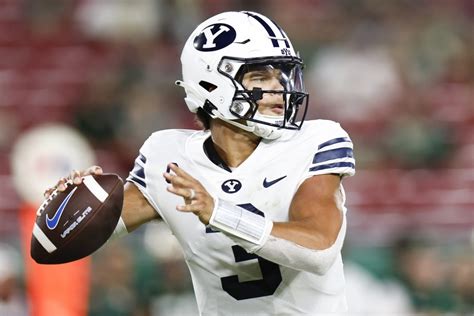byu qb jaren hall reportedly drawing interest   nfl teams byu cougars  sports