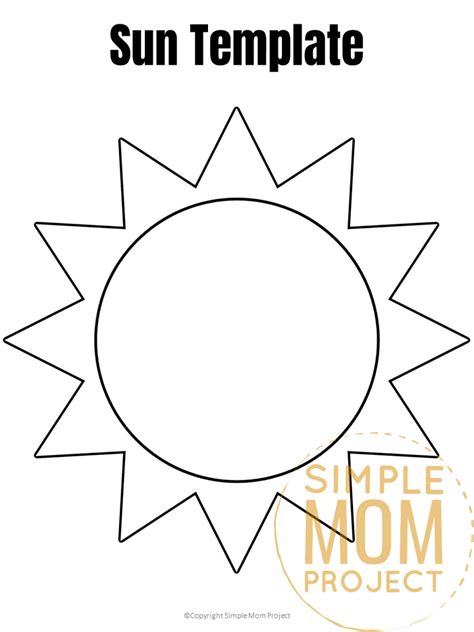 printable sun template simple mom project