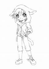 Wolf Coloring Anime Pages Baby Printable Getcolorings Color sketch template