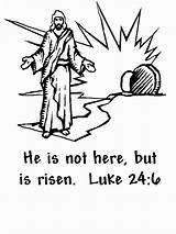 Easter Risen Resurrection Luke sketch template