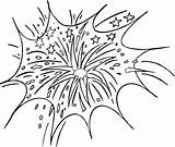 Fireworks Coloring Pages Printable Bonfire Kids Printables Firework Drawing Night Print Clipart Sheets Line July 4th Fourth Printouts Book Library sketch template
