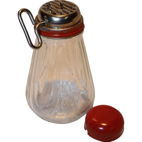 vintage nut grinder chopper  red metal domed lid glass jar