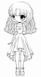 Coloring Chibi Girl Pages Children Good Style Coloringtop Via sketch template