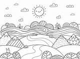 Coloring Pages Da Kids Hills Colouring Cute Mountain Color Choose Board sketch template