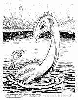 Loch Ness Cryptozoology sketch template