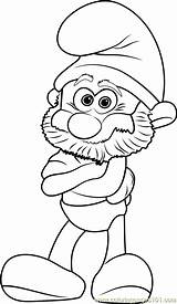 Coloring Papa Smurf Pages Smurfs Village Lost Printable Color Cartoon Getcolorings Coloringpages101 sketch template