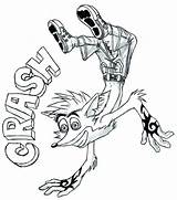 Crash Bandicoot Coloring Pages Car Printable Getcolorings Colouring Getdrawings Colo Color Print Colorings sketch template