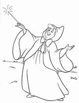 Fairy Godmother Cinderella Coloring Pages Disney Princess Cartoon English Magic Printables 4th Silhouette Week School Getcolorings Sleeping Beauty Colouring Printable sketch template