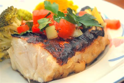 Grilled Sea Bass With Fresh Fruity Relish