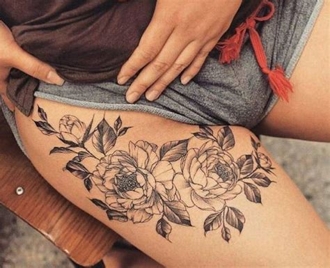 pin  aubrey walker  tats front thigh tattoos thigh tattoos women