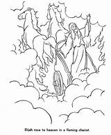 Heaven Elijah Coloring Pages Bible Chariot Kids Elisha Fire Taken School Sunday Sheets Colouring Stories Altar Printable Color Story Crafts sketch template