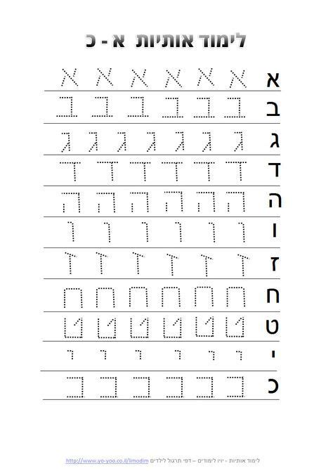 hebrew alphabet worksheets  worksheet template student layla