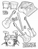Coloring Music Printable Pages Musical Instruments Band Guitar Themed Rock Notes Instrument Print Color Violin Preschoolers Sheet Getcolorings Clipart Preschool sketch template