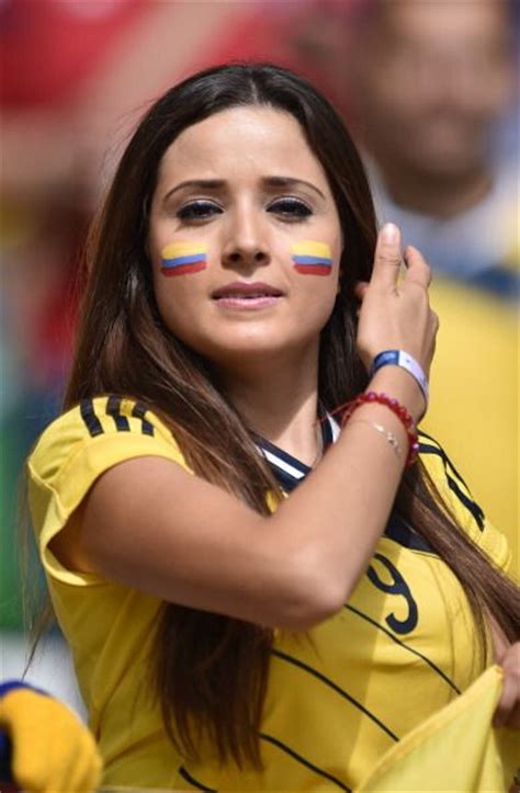 beautiful colombia fans at 2014 worldcup brazil